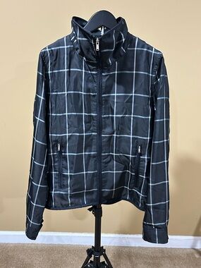 Ralph Lauren Active Black White Plaid Jacket, Medium